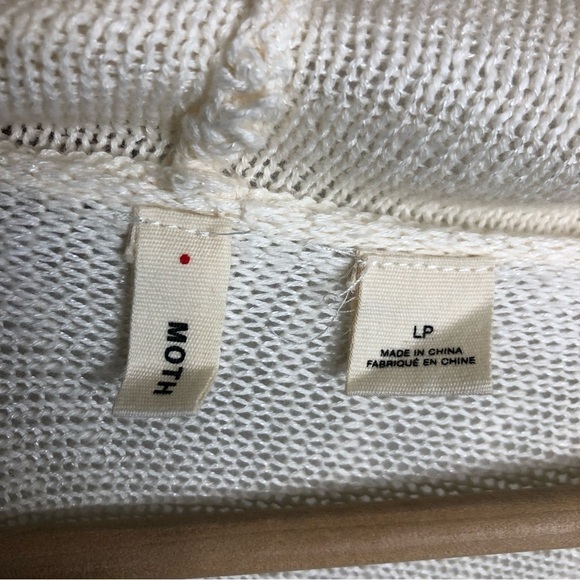 MOTH by Anthropologie Nevis Cream, open closure duster cardigan - Picture 9 of 16